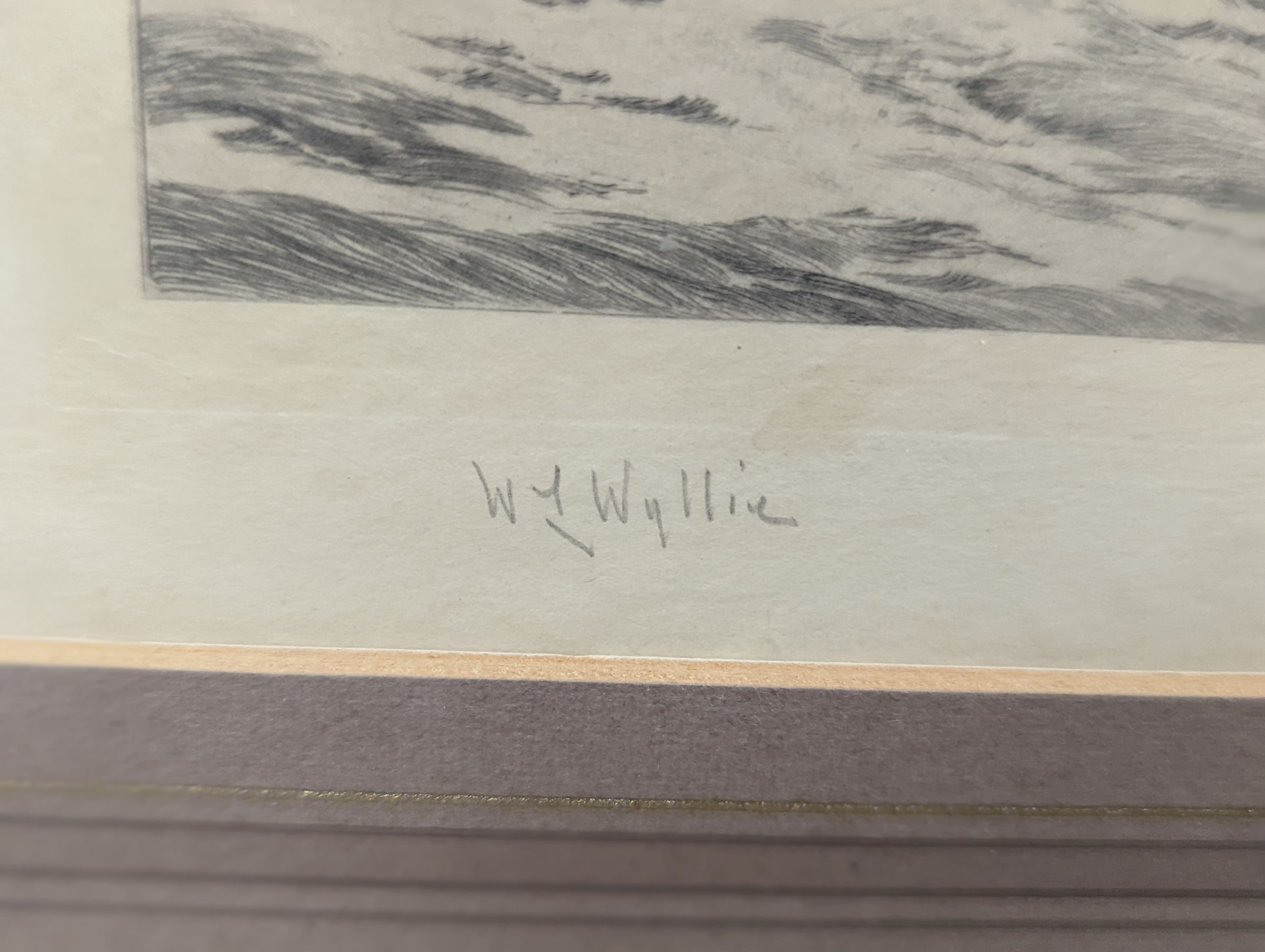 William Lionel Wyllie (1851-1931), etching, The Chain Pier, Brighton, signed in pencil, 19 x 35cm